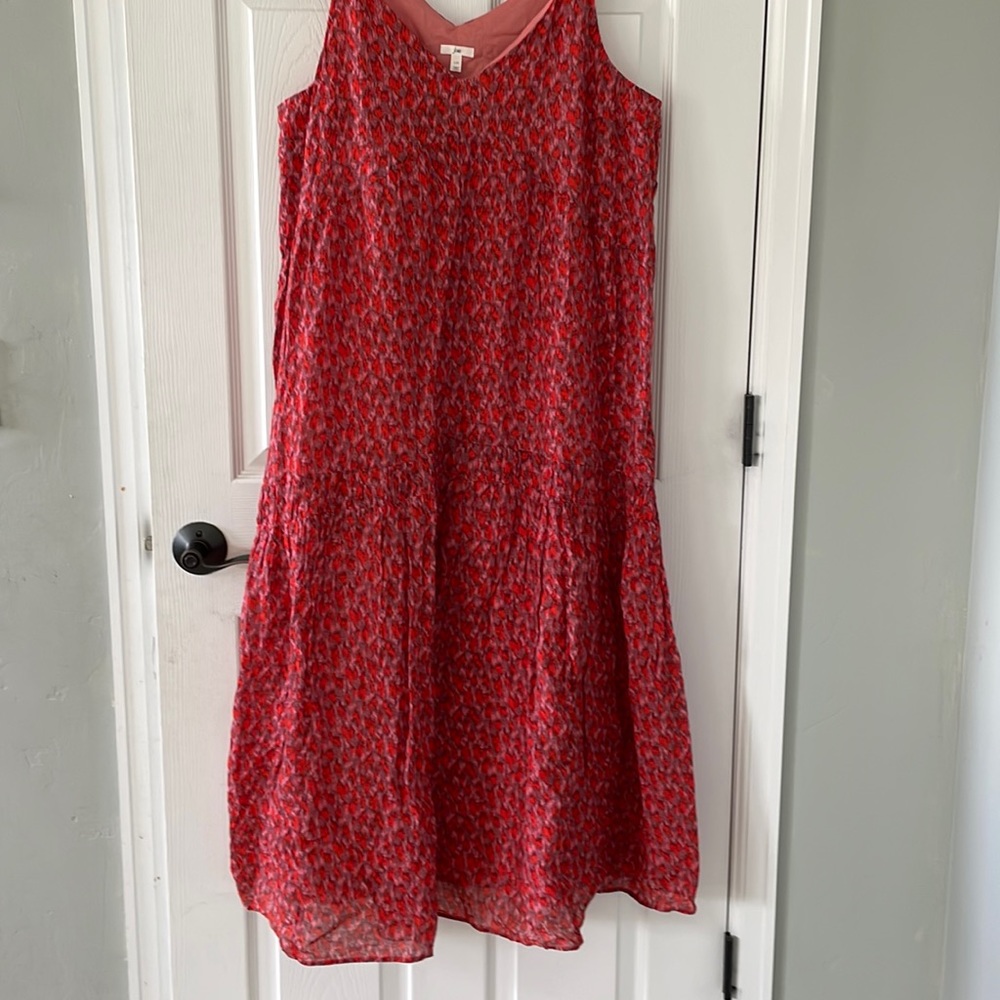 Joie pinks and red print dress